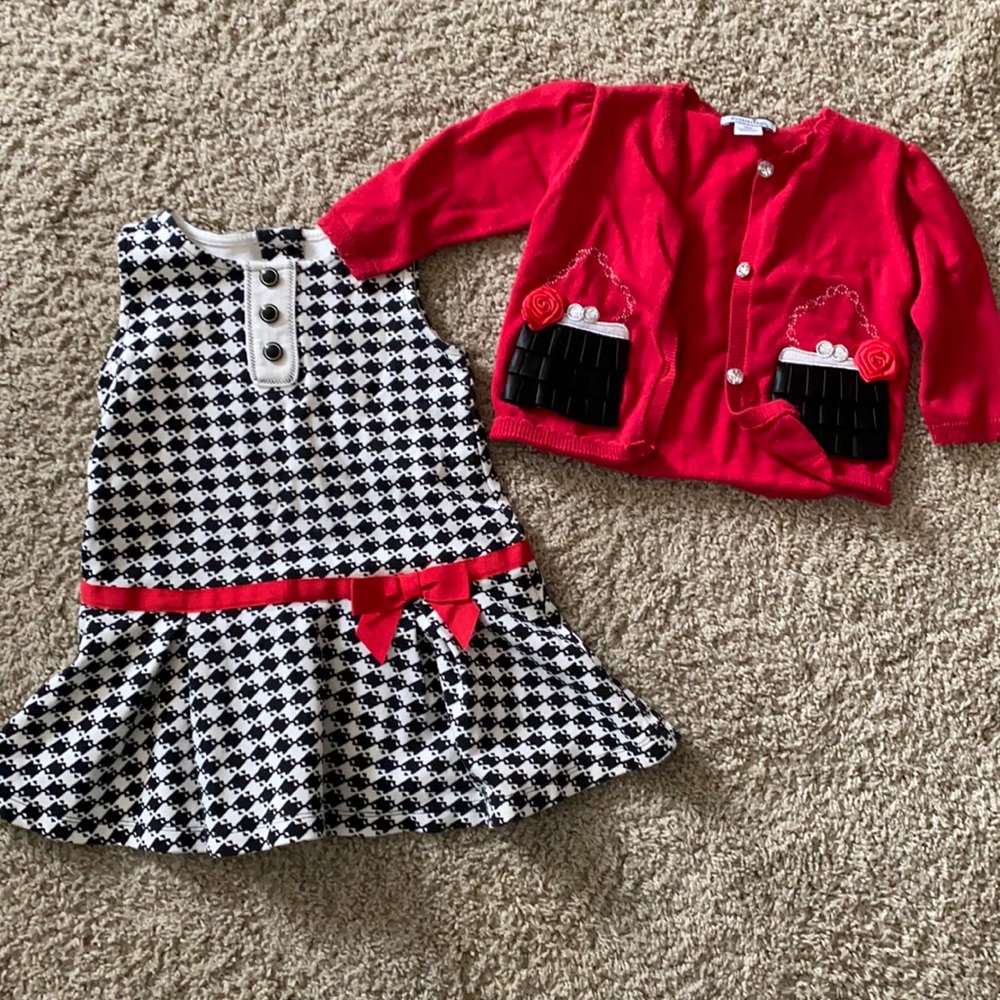 Adorable dress and cardigan 2t and 18m Hartstrings Gymboree